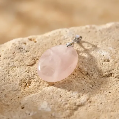 Pendentif Anahé Quartz Rose – Amour Doux & Harmonie du Cœur