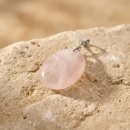 Pendentif Anahé Quartz Rose – Amour Doux & Harmonie du Cœur