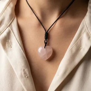 Collier Quartz Rose Cœur – Amour & Apaisement du Cœur