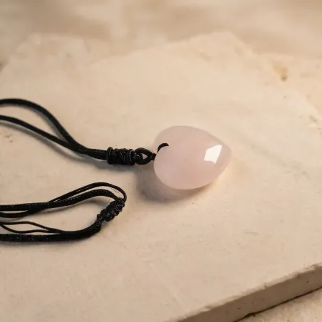Collier Quartz Rose Cœur – Amour & Apaisement du Cœur