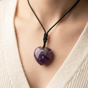 Collier Améthyste Cœur – Sérénité & Intuition Spirituelle