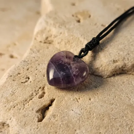 Collier Améthyste Cœur – Sérénité & Intuition Spirituelle