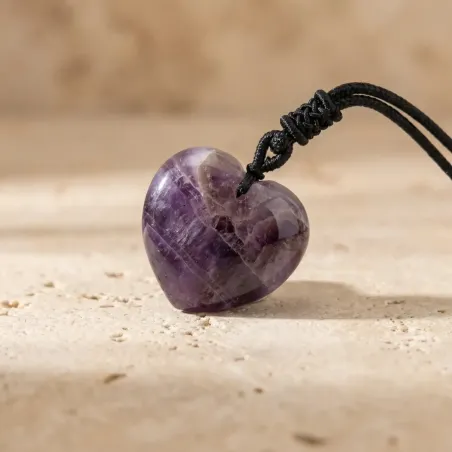 Collier Améthyste Cœur – Sérénité & Intuition Spirituelle