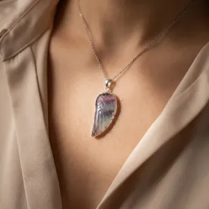 Collier Fluorite Aile d’Ange – Clarté & Protection Énergétique