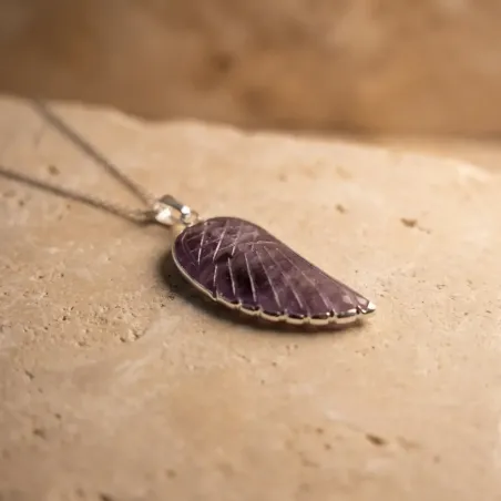 Collier Améthyste Aile d’Ange – Sérénité & Protection Spirituelle