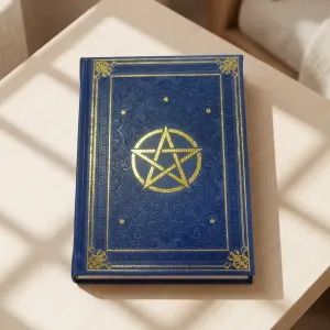 Grimoire Pentagramme Bleu – Journal Spirituel Pages Vierges