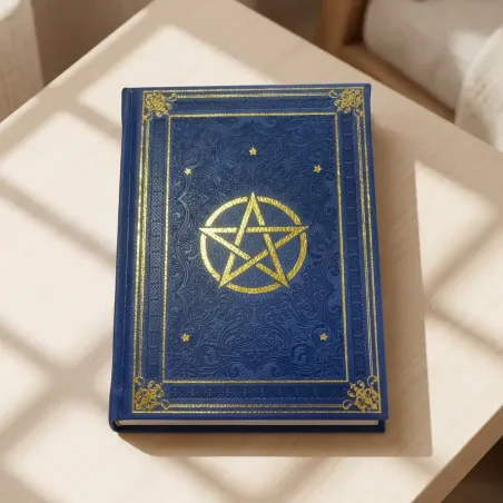Grimoire Pentagramme Bleu – Journal Spirituel Pages Vierges