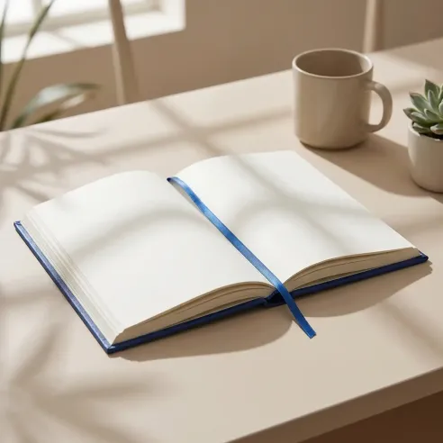 Grimoire Pentagramme Bleu – Journal Spirituel Pages Vierges