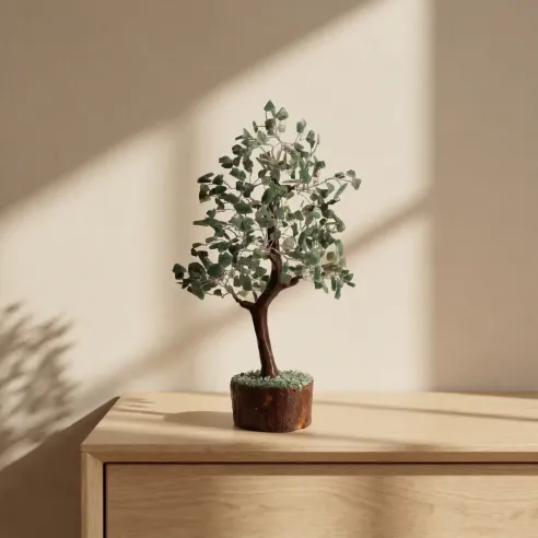 Arbre du bonheur en Aventurine - abondance et amour
