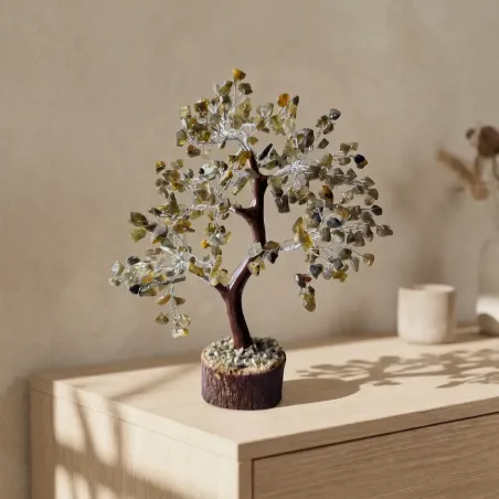 Arbre du Bonheur labradorite – talisman de protection et intuition