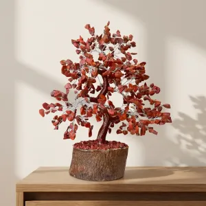 Arbre du Bonheur Jaspe Rouge – Ancrage & Vitalité