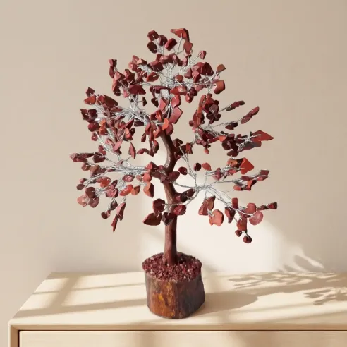 Arbre du Bonheur Jaspe Rouge – Ancrage & Vitalité