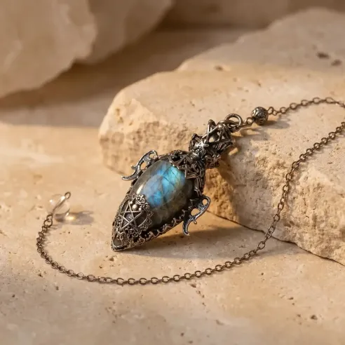 Pendule Witchy Labradorite – Intuition Protectrice