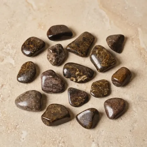 Pierres Bronzite Roulées – Stabilité émotionnelle et confiance