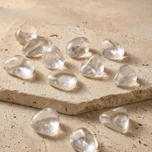 Pierre cristal de roche extra roulée – Clarté & énergie