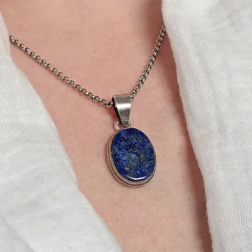 Pendentif Lapis-Lazuli Argent – sagesse et intuition claire