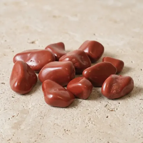 Pierre jaspe rouge roulée – Vitalité & ancrage