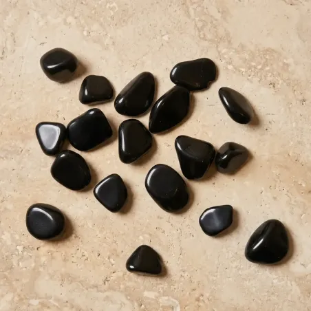 Pierre roulée obsidienne noire – Protection et Ancrage