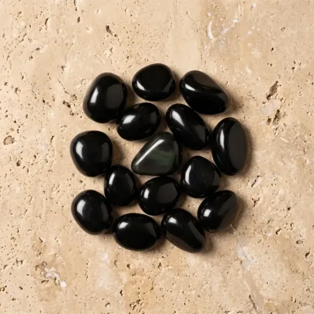 Pierres Roulées obsidienne oeil céleste – Protection & transformation