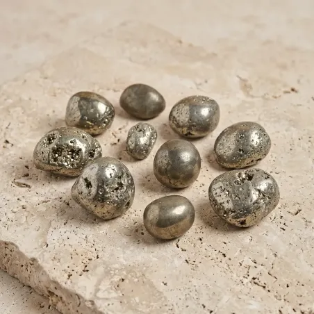 Pierre pyrite roulée – Protection, énergie & abondance