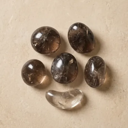 Pierre roulée Quartz fumé – Énergie et protection