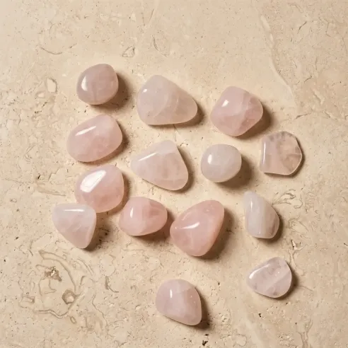 Pierre roulée en Quartz rose - Amour et douceur