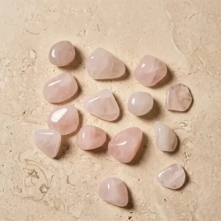 Pierre roulée en Quartz rose - Amour et douceur