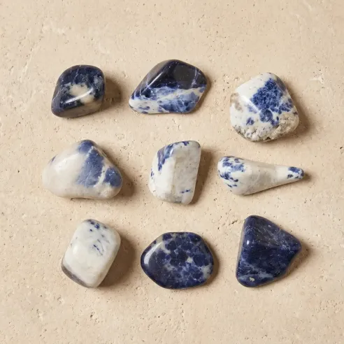 Pierre roulée sodalite Naturelle | Intuition & Communication