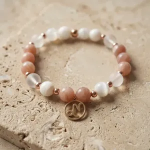 Bracelet Capricorne lune & cristal – pierre astrologique