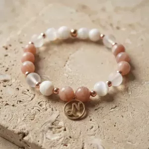 Bracelet Capricorne lune & cristal – pierre astrologique