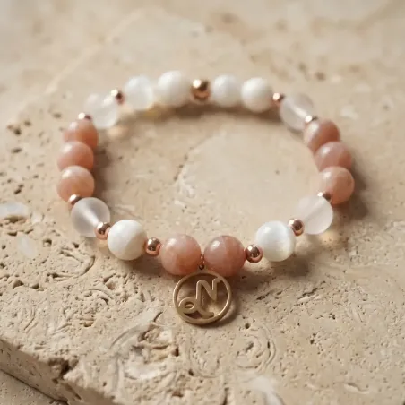 Bracelet Capricorne lune & cristal – pierre astrologique