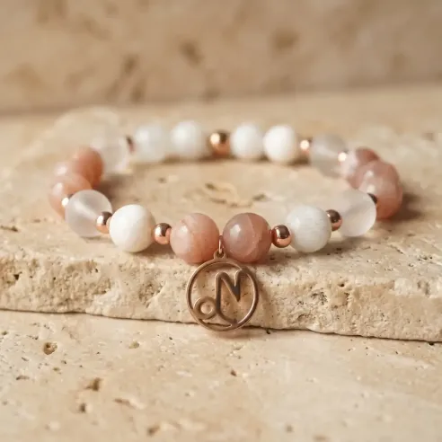 Bracelet Capricorne lune & cristal – pierre astrologique