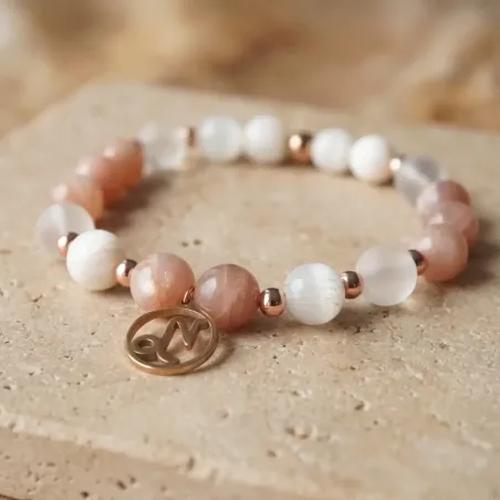 Bracelet Capricorne lune & cristal – pierre astrologique