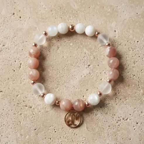 Bracelet Capricorne lune & cristal – pierre astrologique