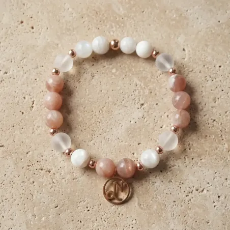 Bracelet Capricorne lune & cristal – pierre astrologique