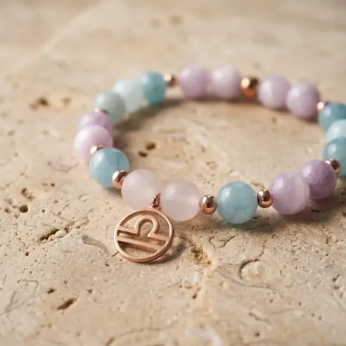 Bracelet Balance kunzite – douceur & équilibre du cœur
