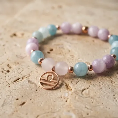 Bracelet Balance kunzite – douceur & équilibre du cœur