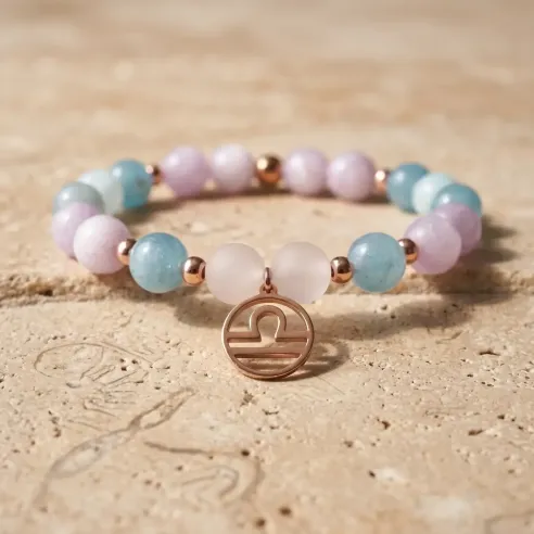 Bracelet Balance kunzite – douceur & équilibre du cœur