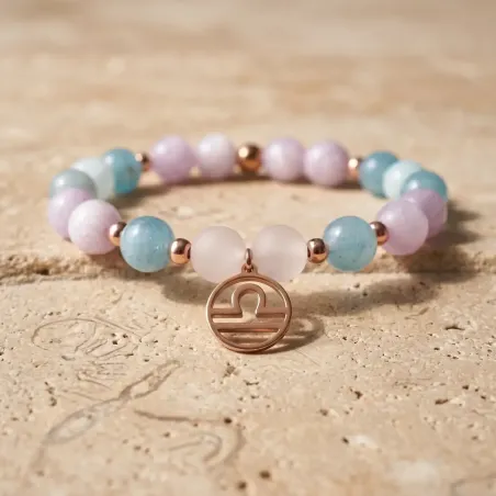 Bracelet Balance kunzite – douceur & équilibre du cœur