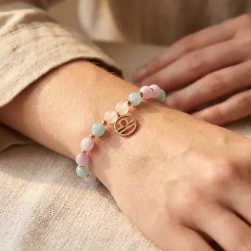 Bracelet Balance kunzite – douceur & équilibre du cœur