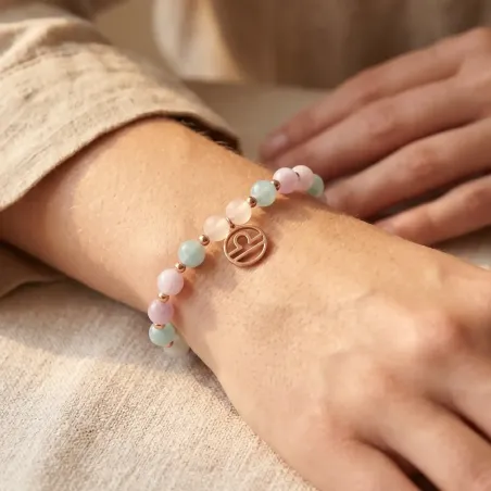 Bracelet Balance kunzite – douceur & équilibre du cœur