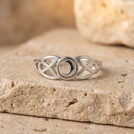 Bague Lune Acier Inoxydable – Bijou mystique et intemporel