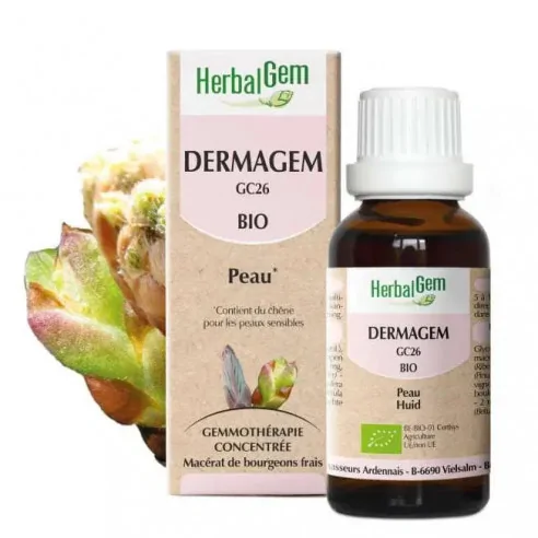 HerbalGem Dermagem Bio 30 ml – Soin gemmothérapie peau sensible