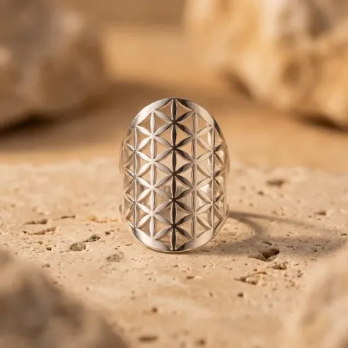 Bague Fleur de vie - Énergie et harmonie