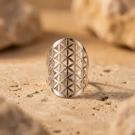 Bague Fleur de vie - Énergie et harmonie