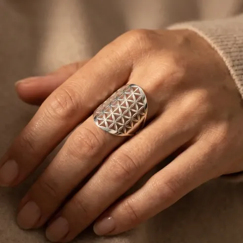 Bague Fleur de vie - Énergie et harmonie