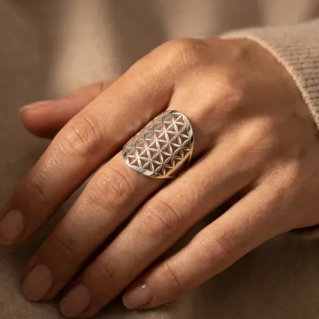 Bague Fleur de vie - Énergie et harmonie