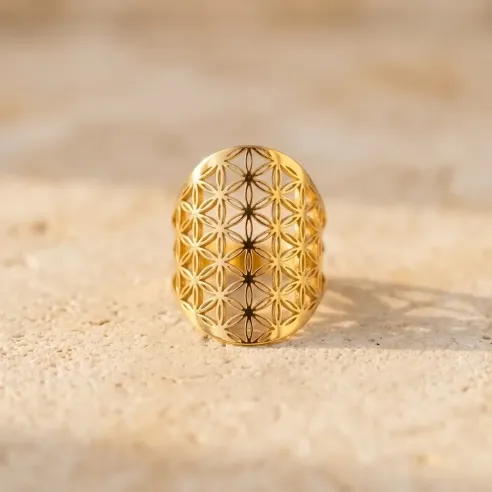 Bague Fleur de vie - Énergie et harmonie