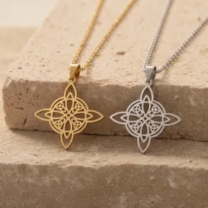Collier Nœud de Sorcière cercle – Protection ésotérique & force