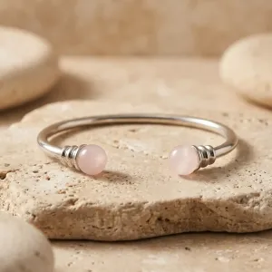 Jonc Quartz Rose Aimanté – Bien-être magnétique et douceur émotionnelle